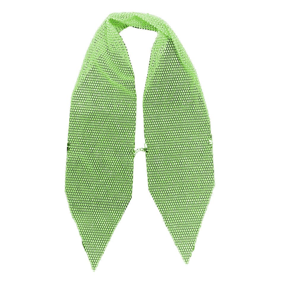 Halter fishnet beaded see through metal chain top