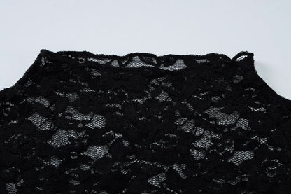 Long sleeve high neck lace top