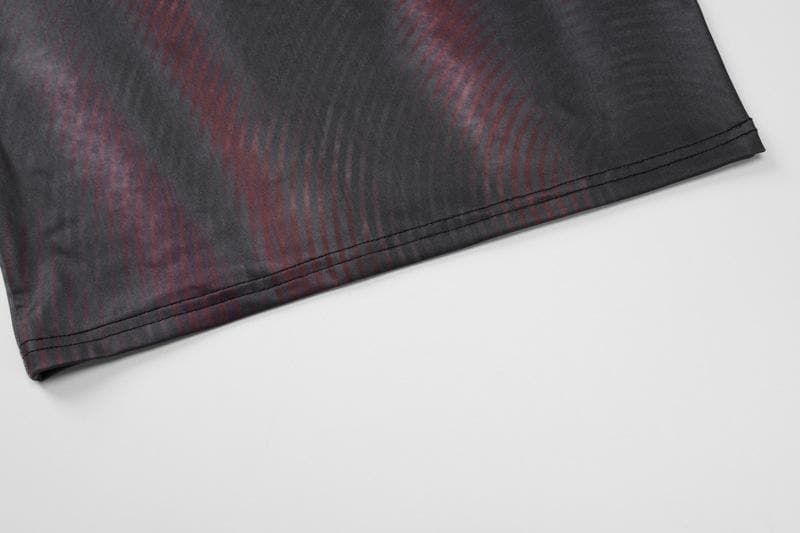 Crewneck body print contrast tank maxi dress