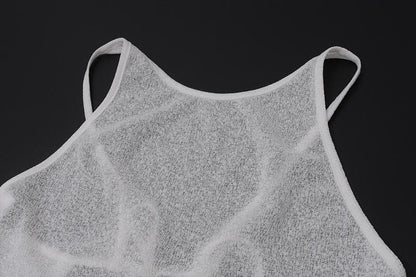 Chiffon see through 2 piece cami top