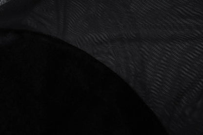 Self tie mesh patchwork backless velvet solid cami maxi dress-final-sale