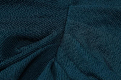 Slit textured sleeveless high neck ruched solid maxi skirt set-final-sale