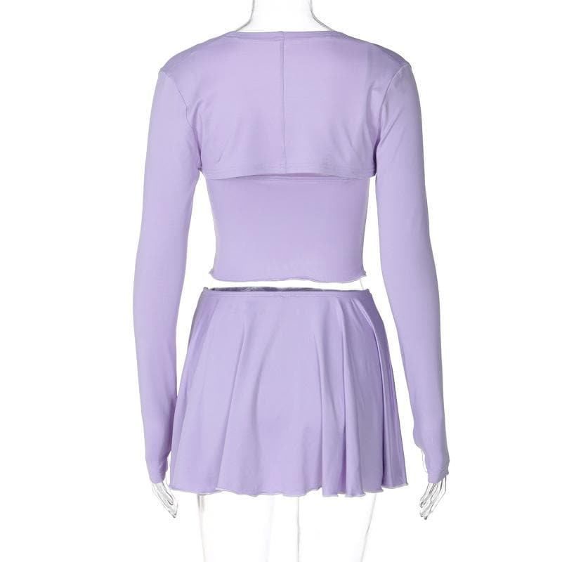 Long sleeve gloves shrug 3 piece cami pant set