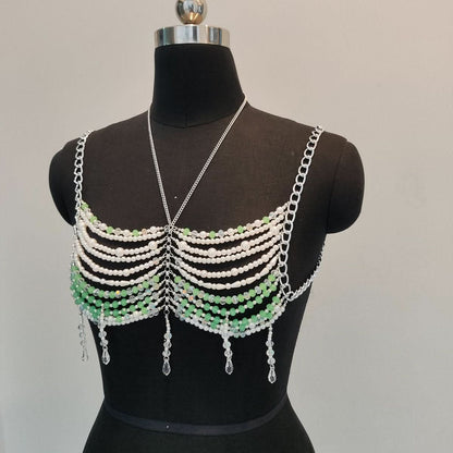 Halter hollow out tassels backless cami cut out top