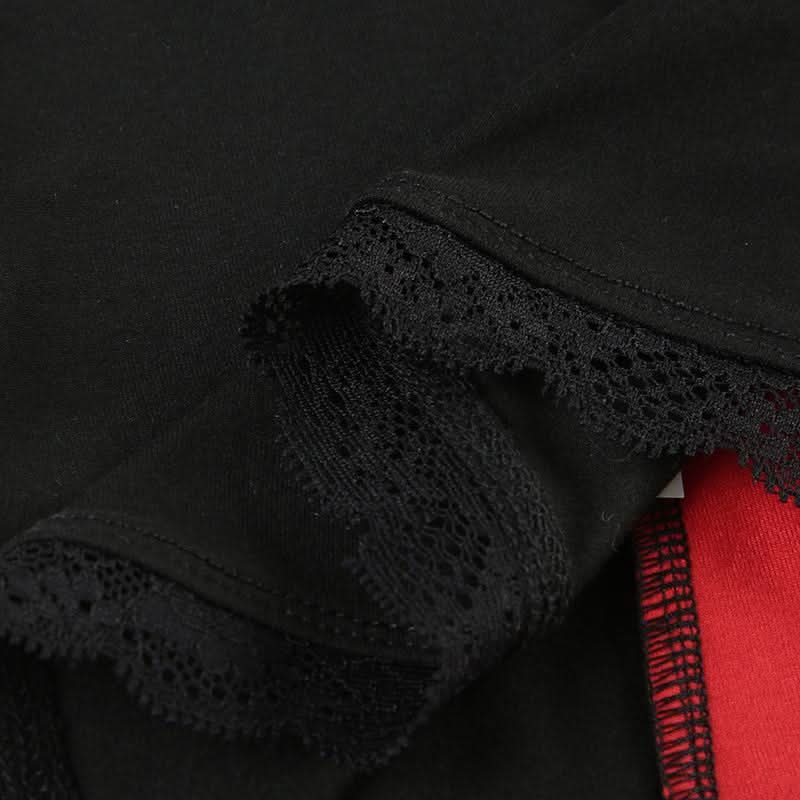 V neck lace hem flower applique backless cami top