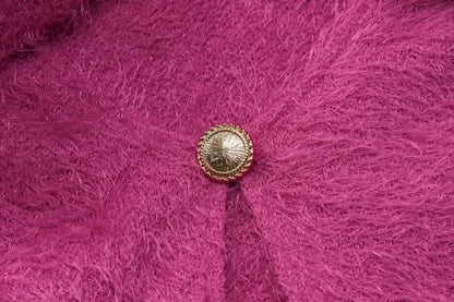 Textured button long sleeve gloves midi skirt set-final-sale