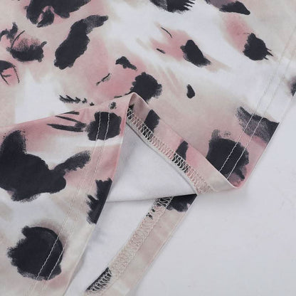 Leopard print high neck backless maxi dress