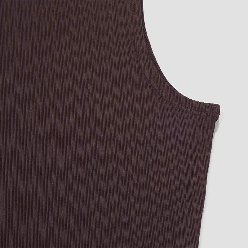 Sleeveless knitted maxi skirt set