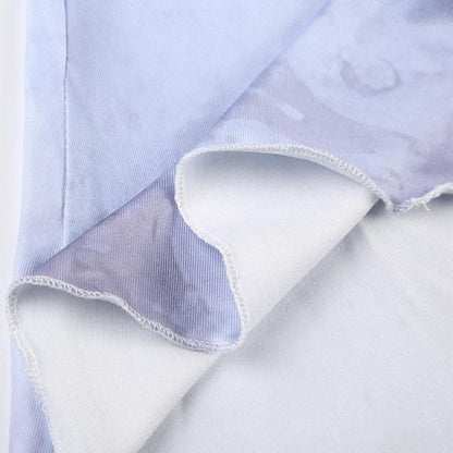 Print tie dye backless cami maxi dress-final-sale