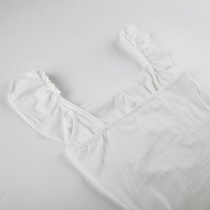 U neck ruffle solid backless cami top