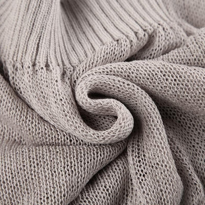 Halter knitted ribbed backless solid top