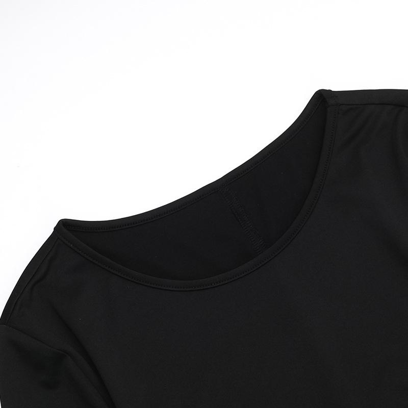 Long flared sleeve round neck lace up maxi dress