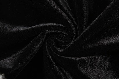 Ruffle velvet stitch ruched backless contrast tube mini dress
