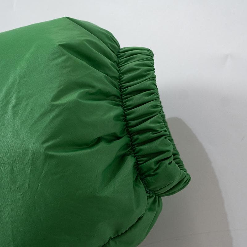 Contrast long sleeve high neck zip-up pocket coat