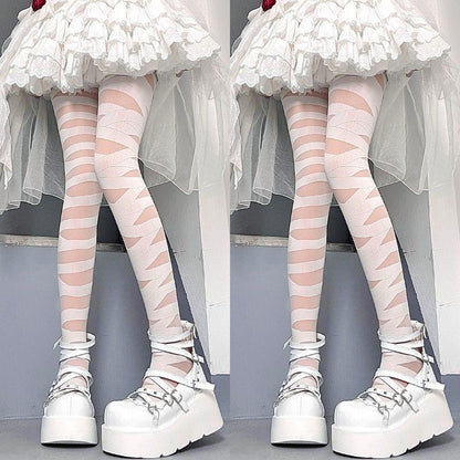 Bandage mesh tights