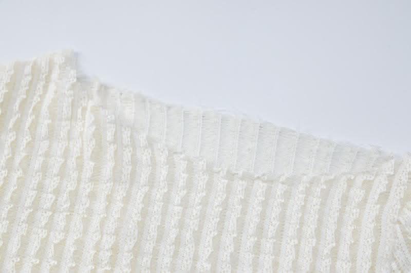 Textured off shoulder irregular long sleeve ruched slit mini skirt set-final-sale