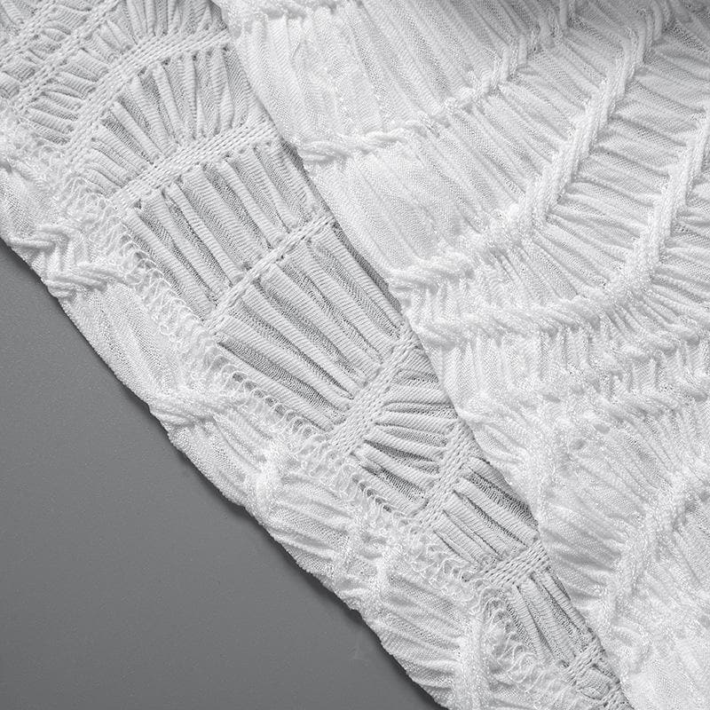 Ruched textured 2-way see through maxi dress