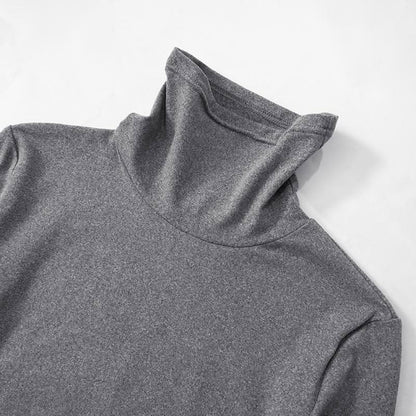 Long sleeve high neck slit irregular solid top