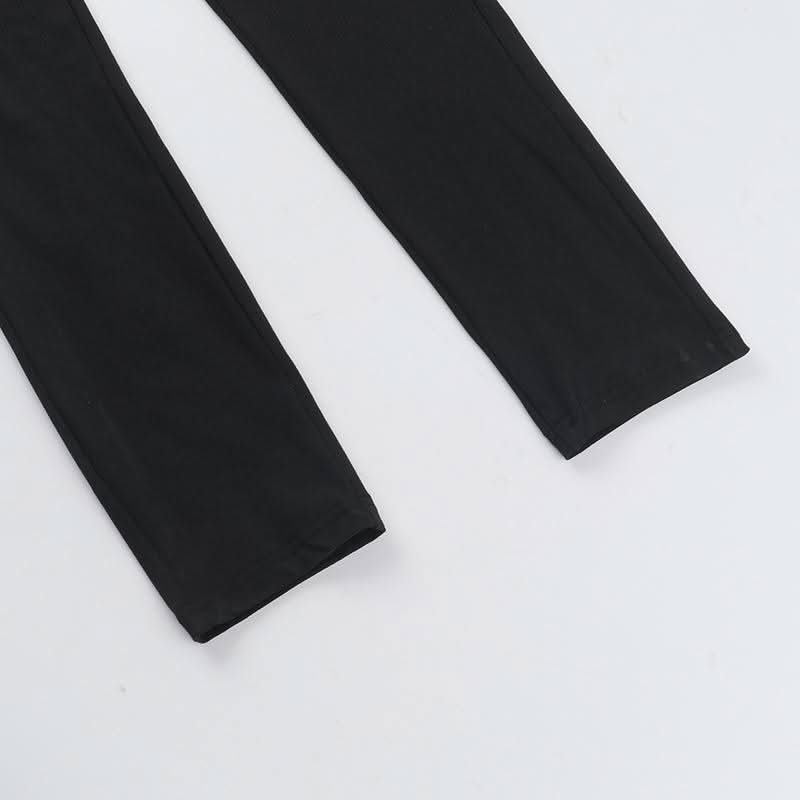 Irregular long sleeve hollow out gloves jumpsuit