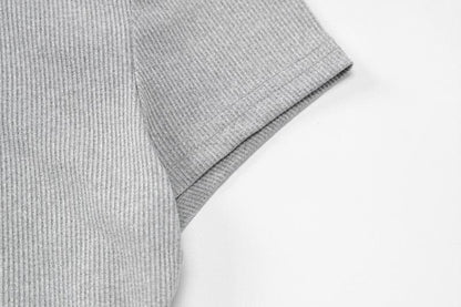 Short sleeve crewneck drawstring pant set