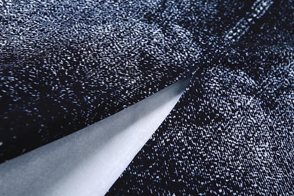 Contrast denim print slit backless tube maxi skirt set-final-sale