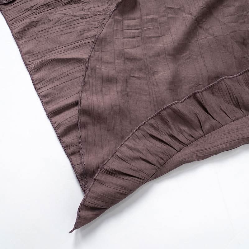 Ruffle knotted zip-up maxi skirt