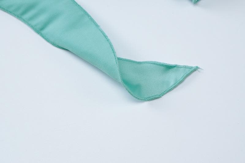 Cowl neck ruffle satin solid backless cami maxi dress