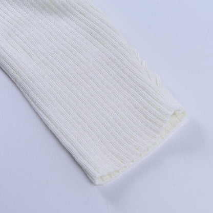 Knitted long sleeve cropped top
