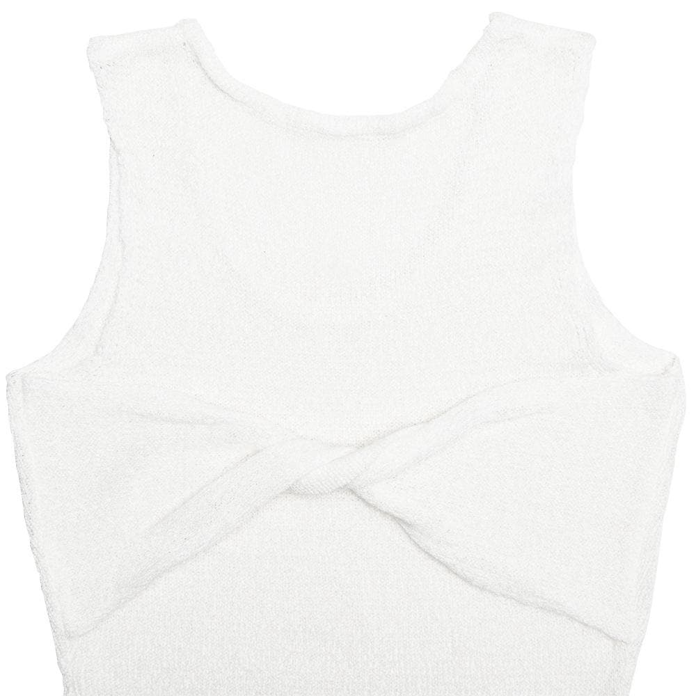 Sleeveless crewneck solid backless maxi dress