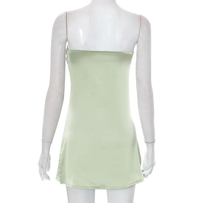 Strapless Tube Ruched Bust Bandeau Bodycon Mini Dress