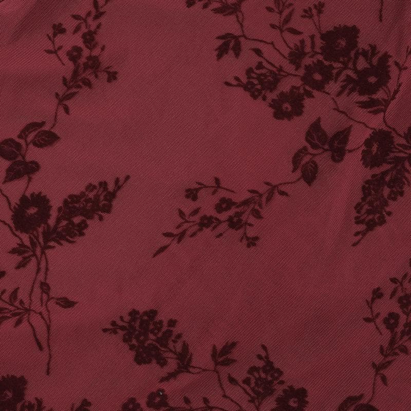 Flared sleeve off shoulder flower pattern top