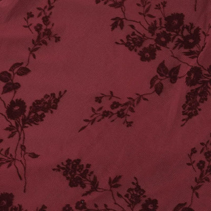 Flared sleeve off shoulder flower pattern top