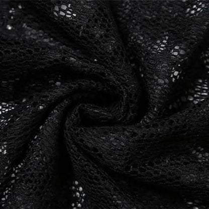 Hollow out v neck lace slit spaghetti strap cut out maxi dress