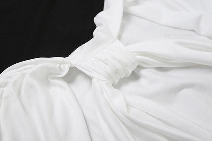 Ruffle solid ruched tube mini dress