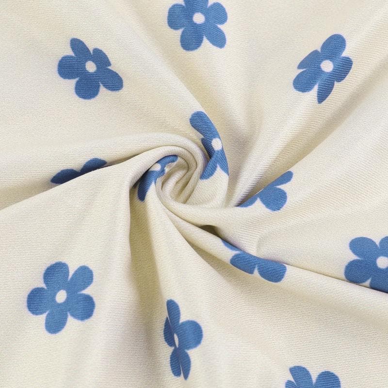 V neck sleeveless ruched flower print mini dress