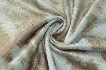 Tie dye print long sleeve high neck contrast maxi dress-final-sale