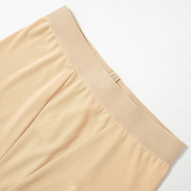 Short sleeve crewneck solid ribbed pant set