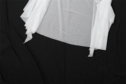 Ruched mesh ruffle sweetheart neck cami maxi dress