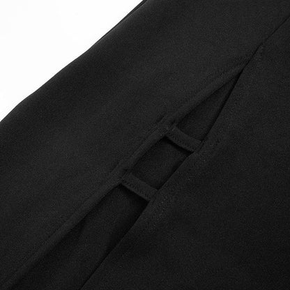 Hollow out high slit backless cami cut out maxi dress