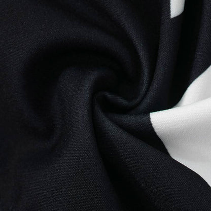 Turnover collar zip-up contrast sports pants set