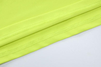 Solid v neck halter backless flower applique self tie maxi dress-final-sale