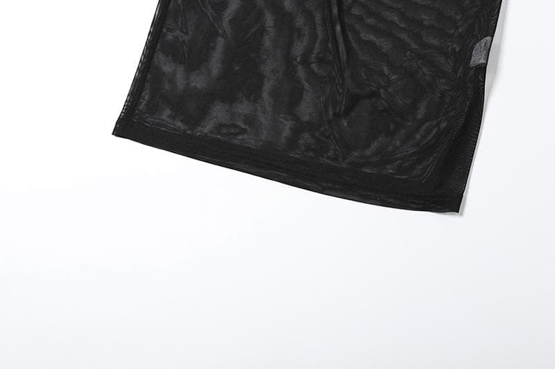 Off shoulder ruched cross front sheer mesh maxi dress-final-sale