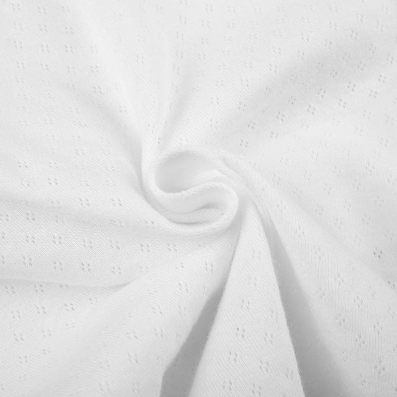 Button ruffle long sleeve lace hem textured solid 2 piece top