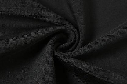 Irregular long sleeve gloves hollow out solid romper