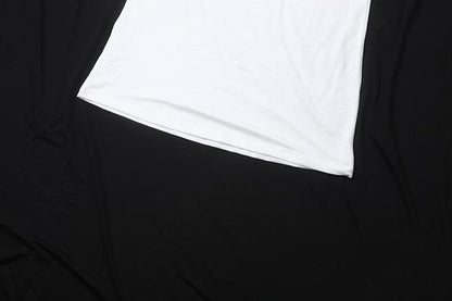 Short sleeve irregular one shoulder maxi dress