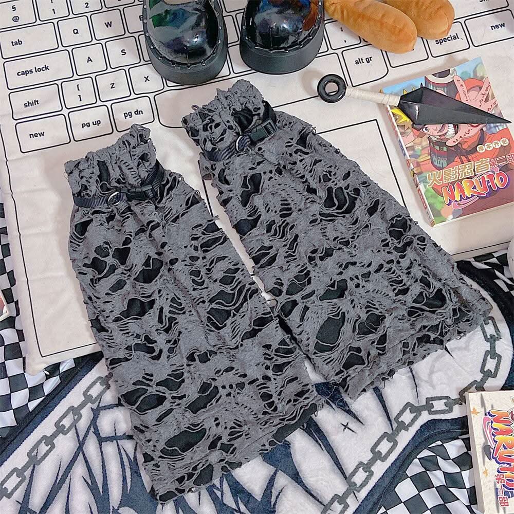 Hollow out cross decor leg warmer gloves