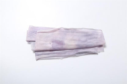 Tie dye ruched ruffle tube midi dress