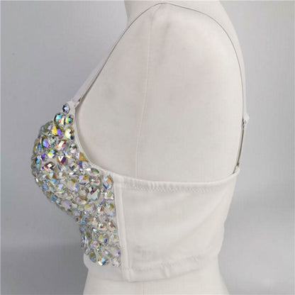 Sweetheart neck padded beaded cami top