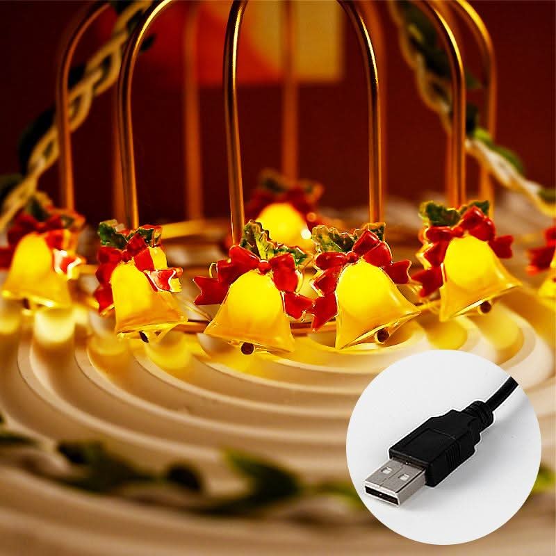 Bowknot bell decor string of lights