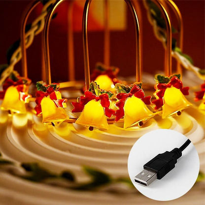Bowknot bell decor string of lights